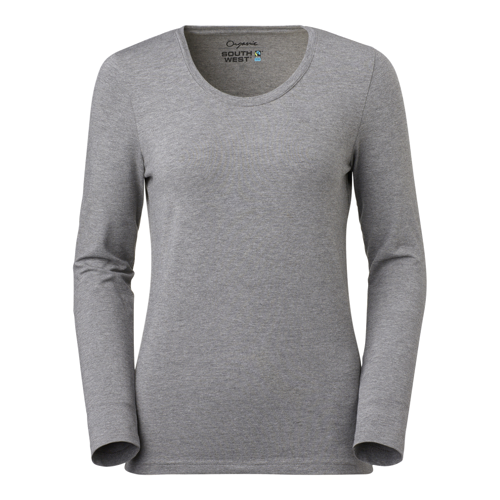 Sandryds Lily Lds rn ls GOTS Grey Melange