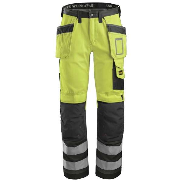Snic High vis Vernebukse kl.2 m/knepute/hylsterlommer gul