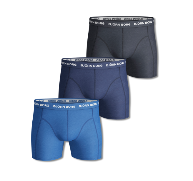 Boxer BB cotton 3-p blå navy