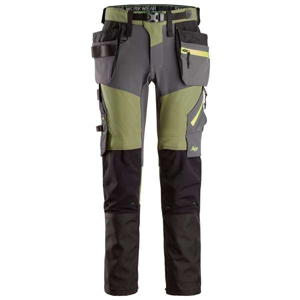 Snic FW SoftSh Str Trous+ HP khaki/mørkgrå
