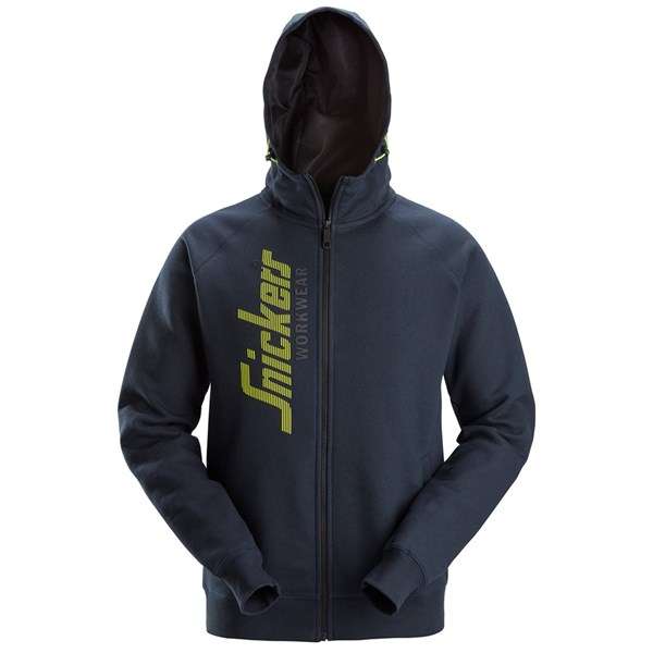 2846  Hettejakke med logo Navy