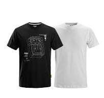 Snic T-SKJORTE 2522 2-PK PRINT SORT/HVIT