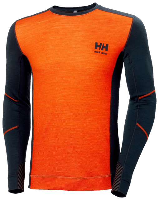 HH LIFA MERINO CREWNECK 592NAVY