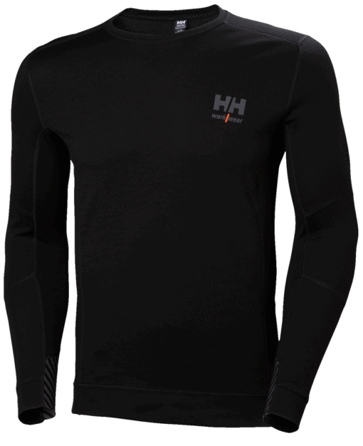 HH LIFA MERINO CREWNECK 990BLACK