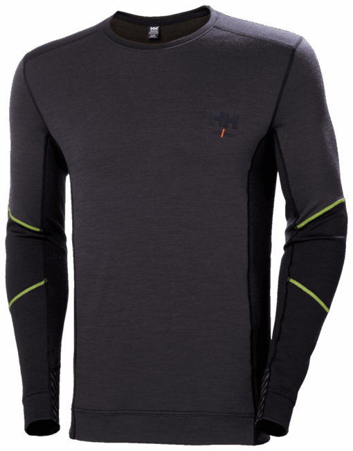 HH LIFA MERINO CREWNECK 999BLACK