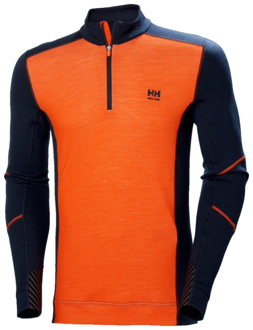 HH LIFA MERINO HALF ZIP 592NAVY