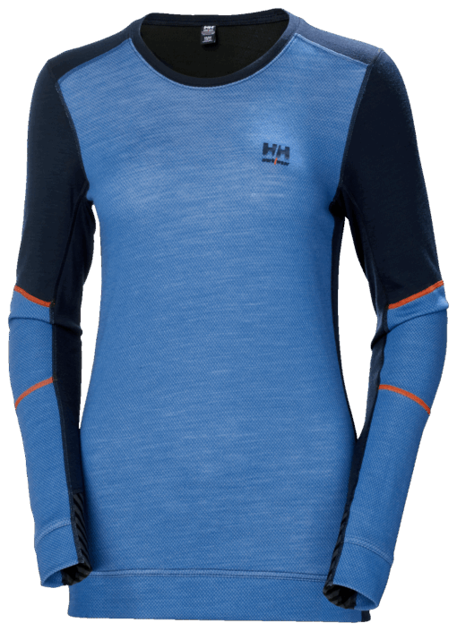 HH W HH LIFA MERINO CREWNECK 595NAVY