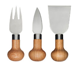Sagaform Nature osteknivsett, 3 deler