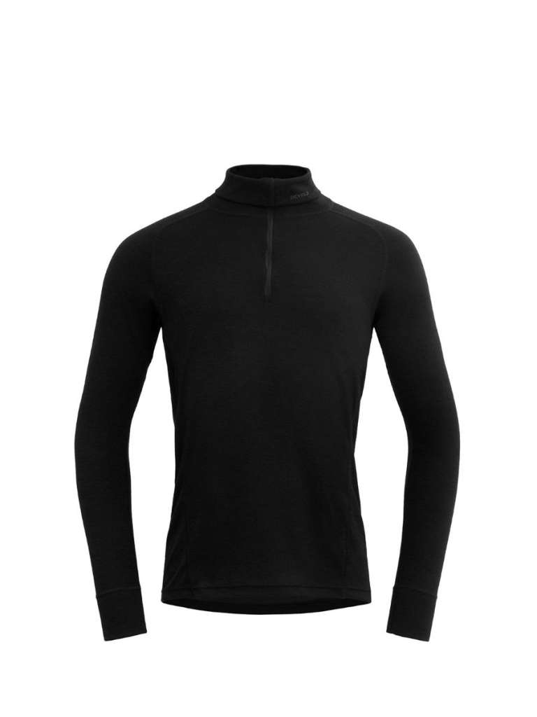 DEVOLD - DUO ACTIVE MERINO 205 Z.NECK MAN BLACK